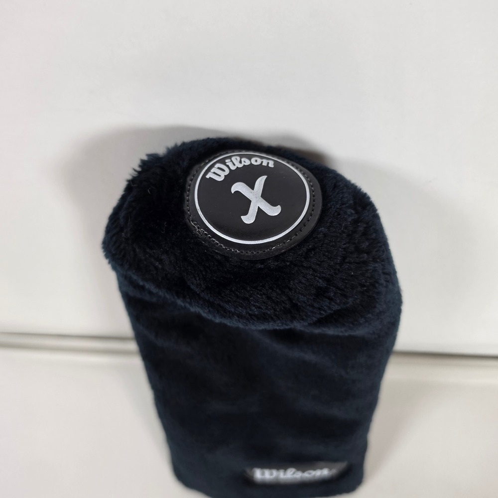 Wilson Golf Club Head Cover X Black Plush Fuzzy Fur Fairway Wood Hybrid Replace - Picture 2 of 7